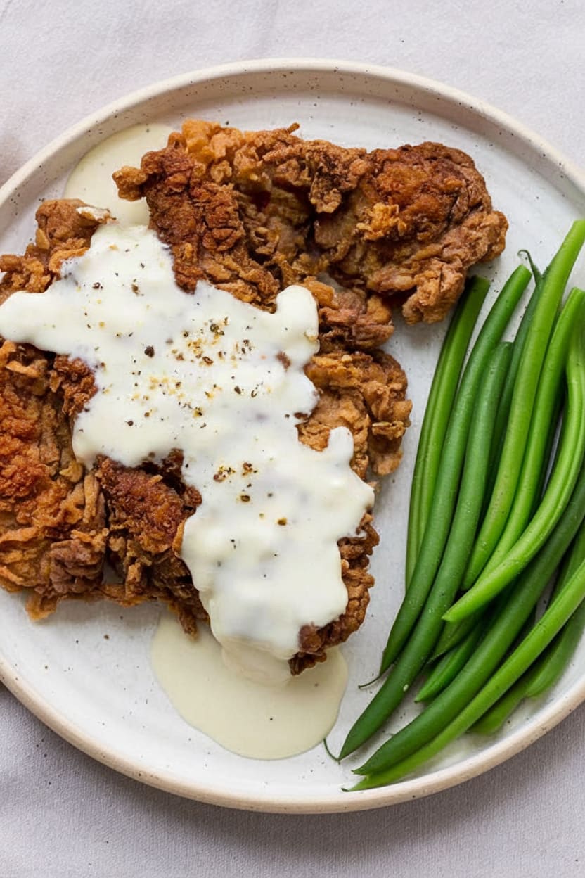 Chicken-Fried Steak With White Gravy