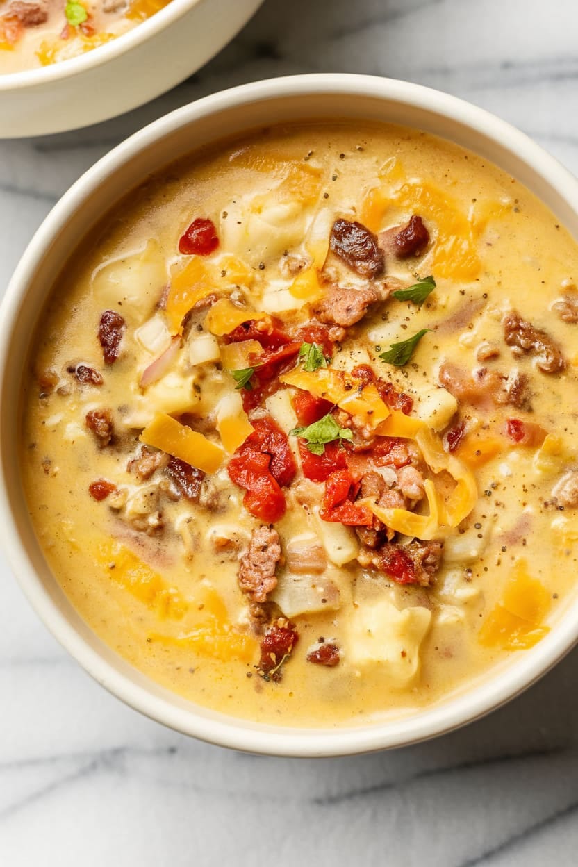 Easy Cheeseburger Soup