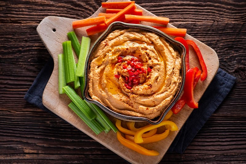Roasted Red Pepper Hummus Recipe
