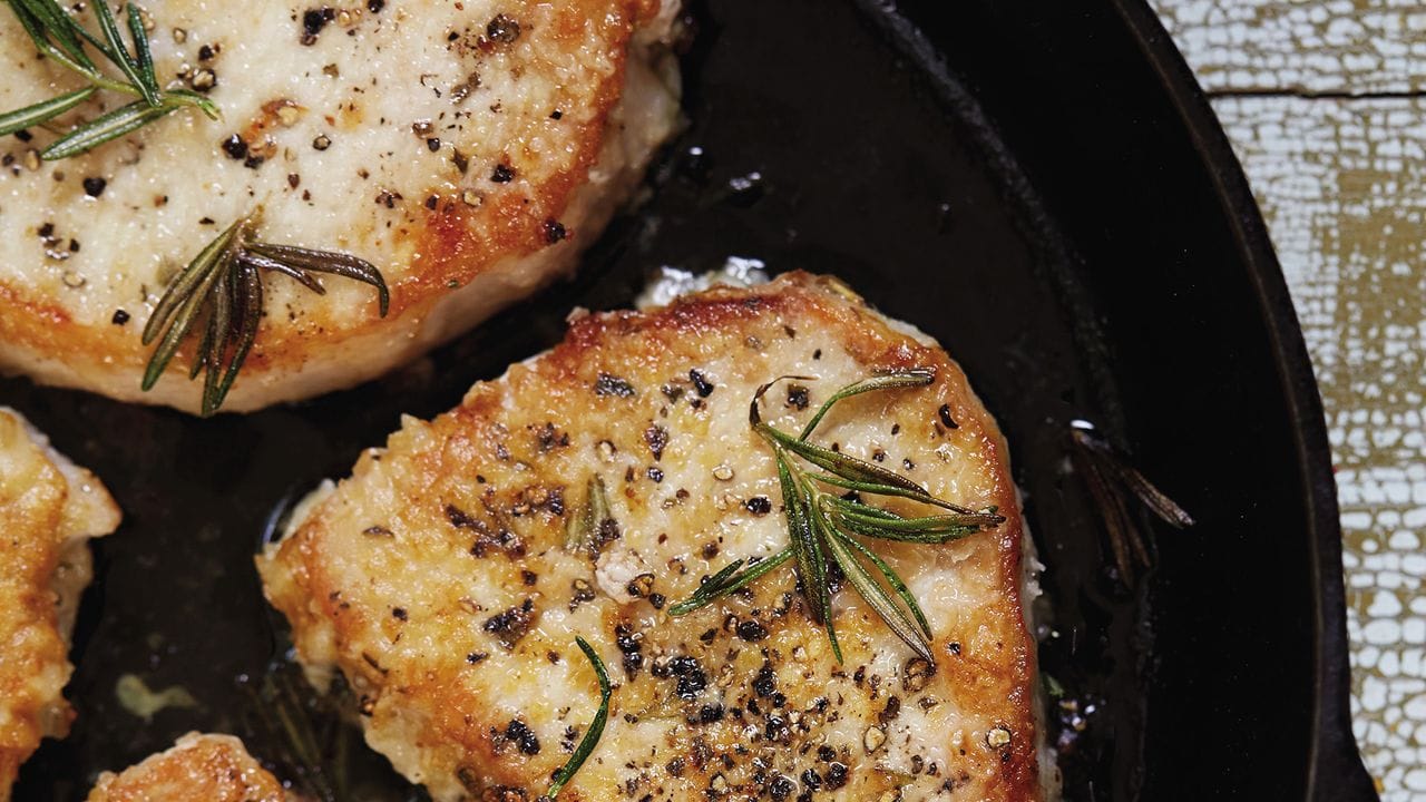 Sheet Pan Rosemary Garlic Pork Chops Recipe