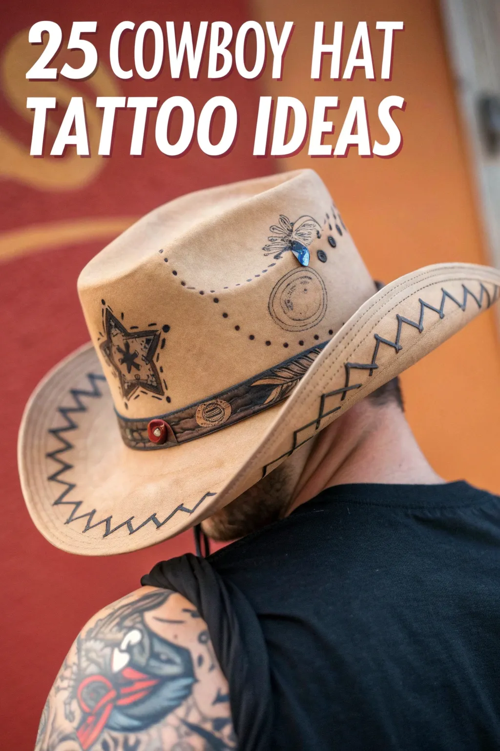 25 cowboy hat tattoo ideas