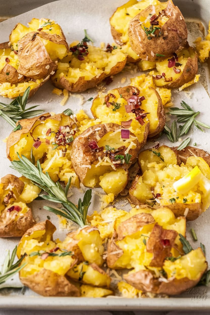 Crispy Parmesan Smashed Potatoes