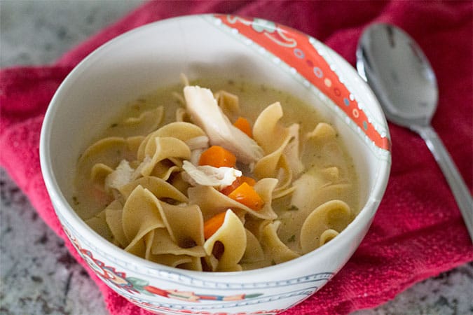 Chicken Noodle Soup with Whole Wheat Noodles Recipe