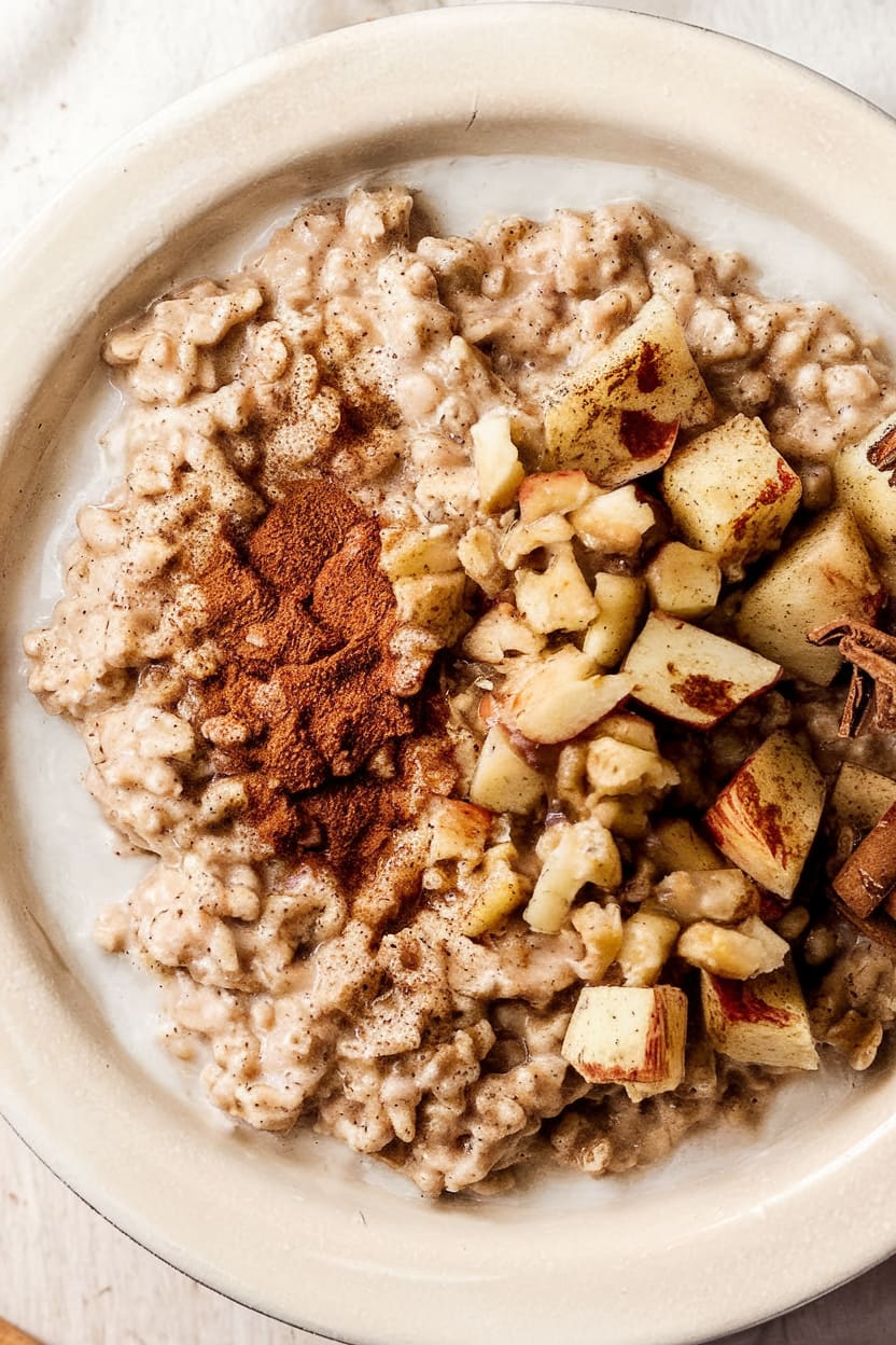 Slow Cooker Apple Cinnamon Oatmeal
