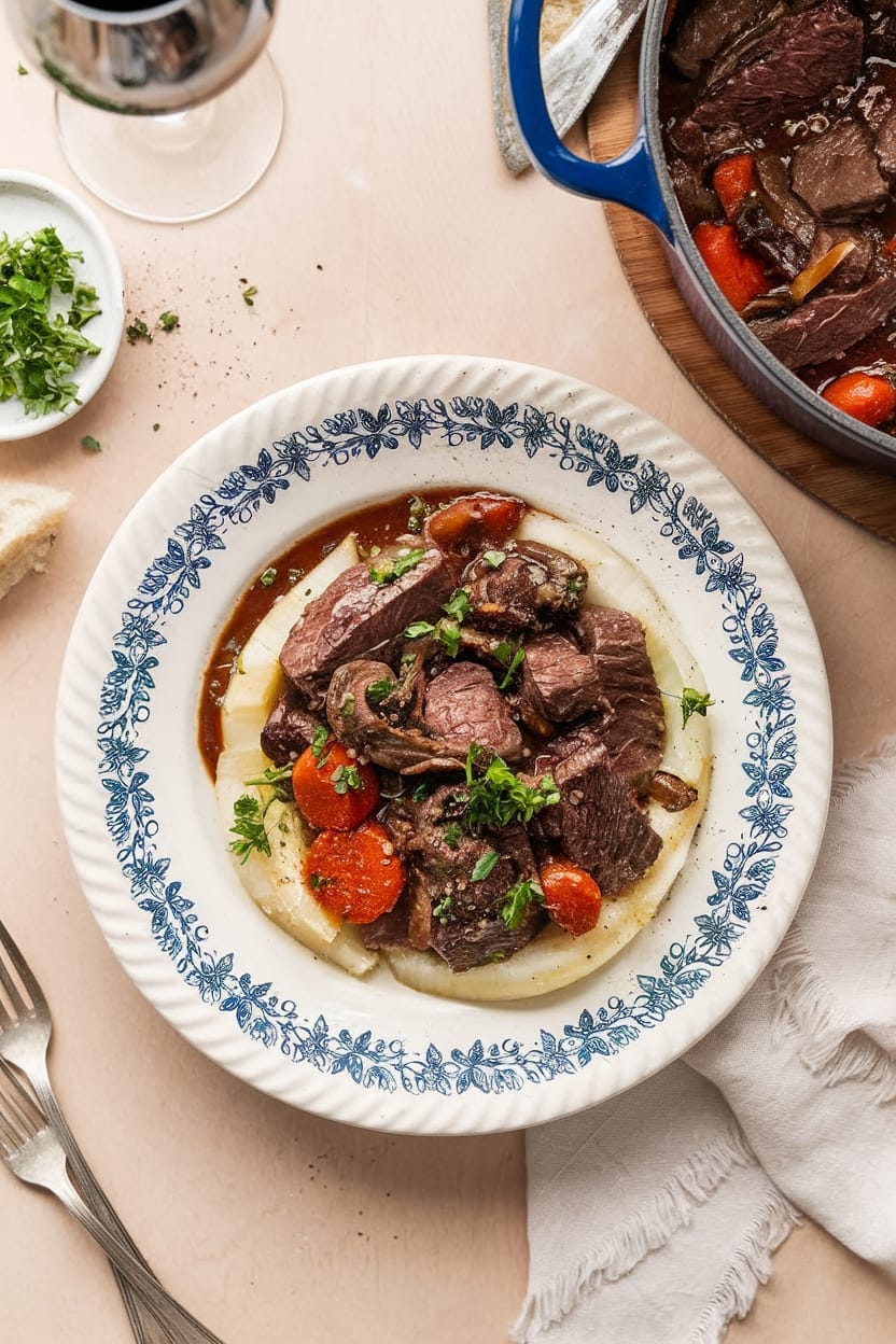 Classic French Beef Bourguignon
