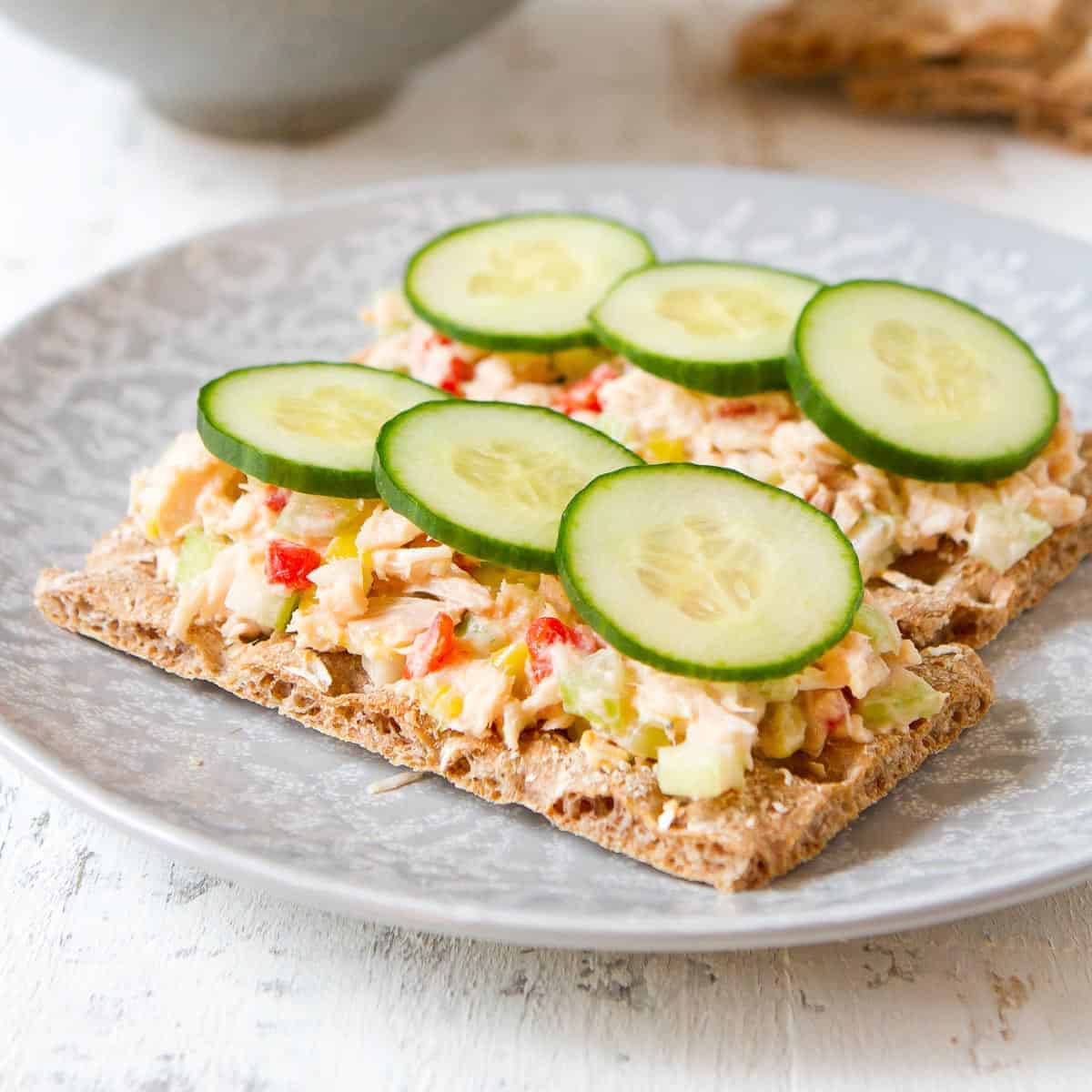 Tuna Salad with Whole Grain Crackers Recipe