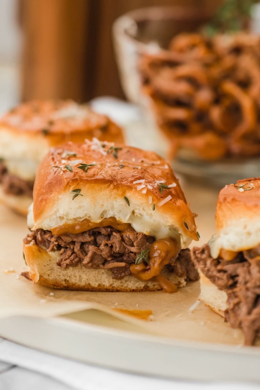 French Onion Beef Sliders