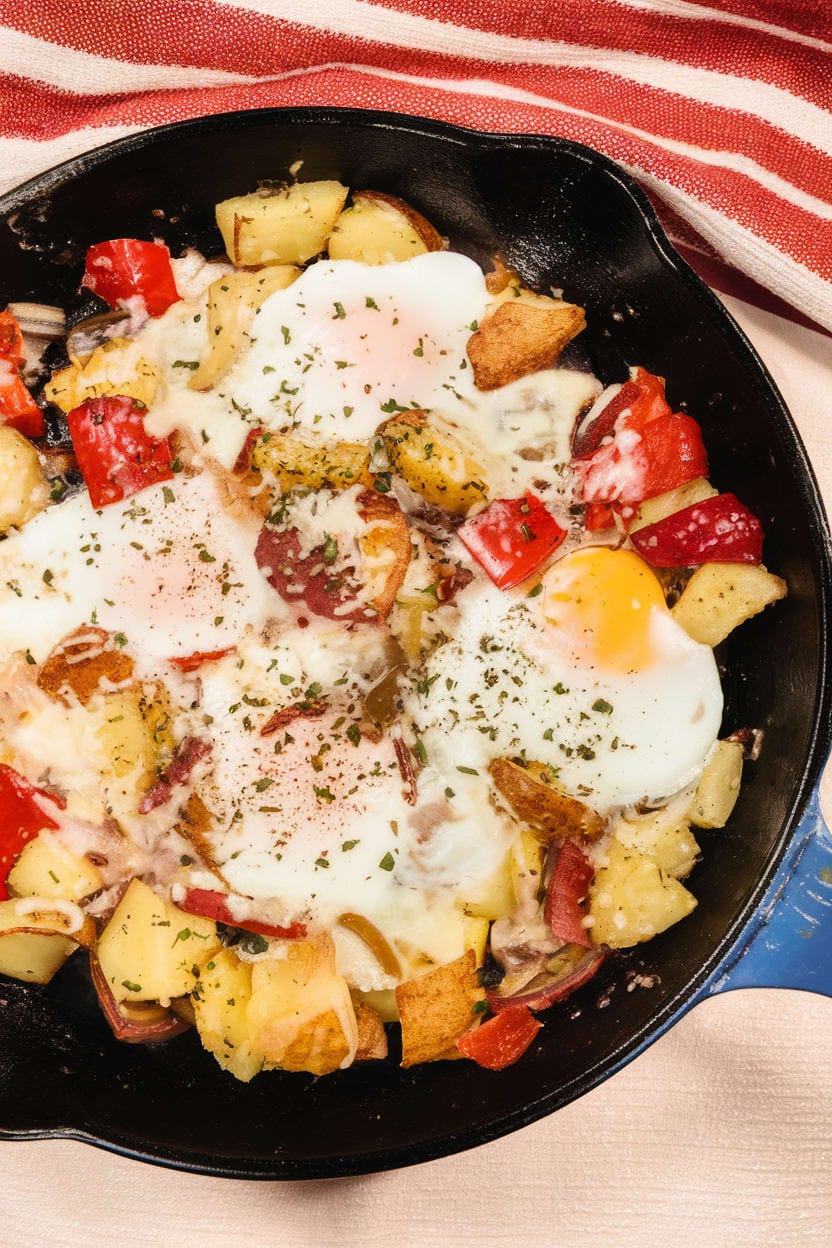 Skillet Potato and Egg Hash