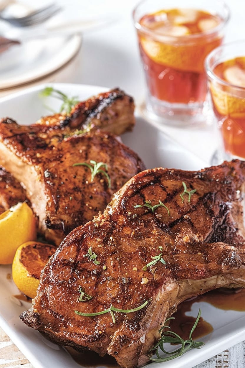 Sweet Tea Brined Pork Chops