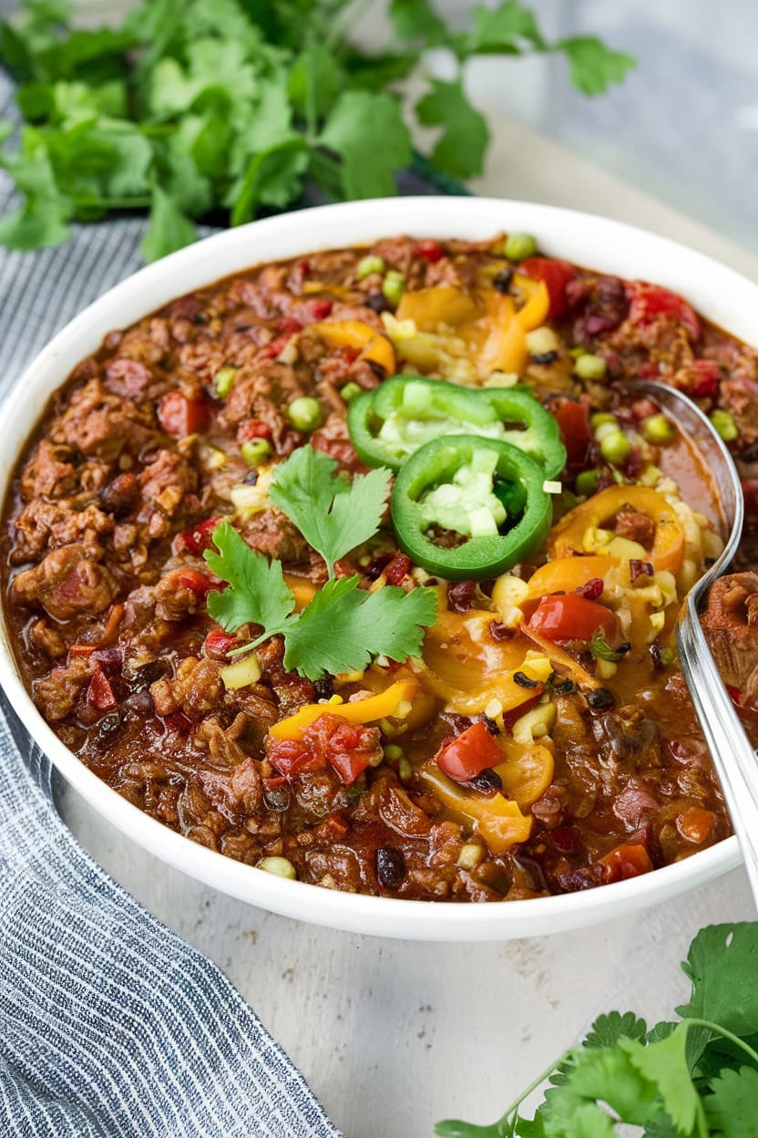 Texas-Style Beef Chili (No Beans)