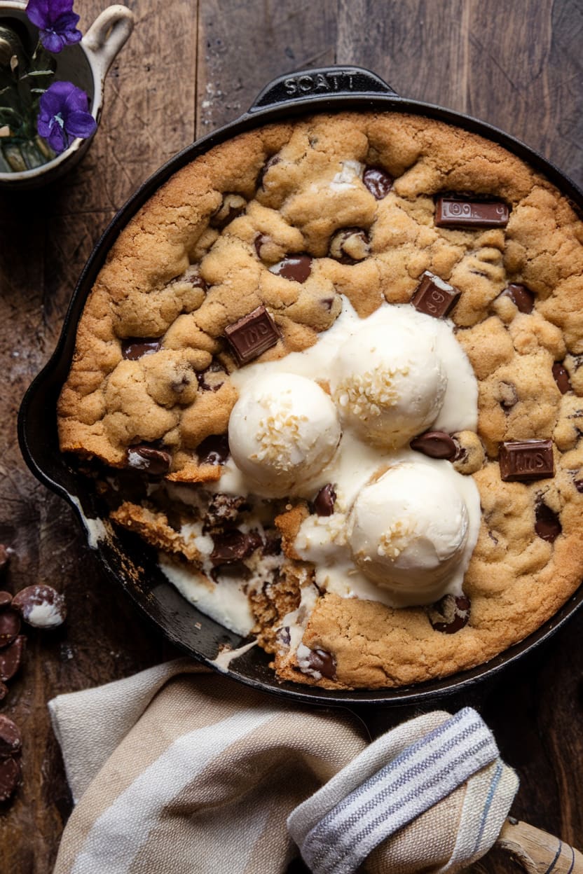 Skillet Chocolate Chip Cookie