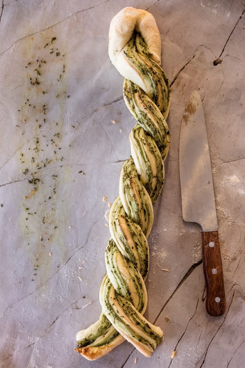 Swirled Garlic Herb Bread