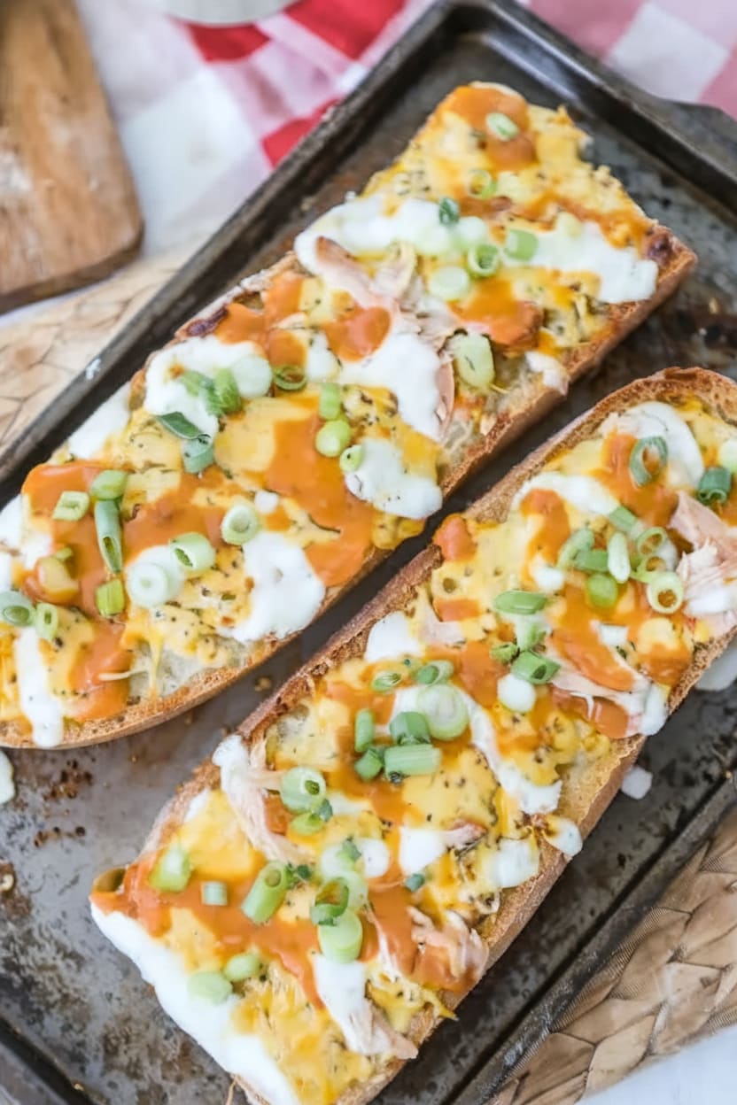 Buffalo Chicken French Bread Pizza