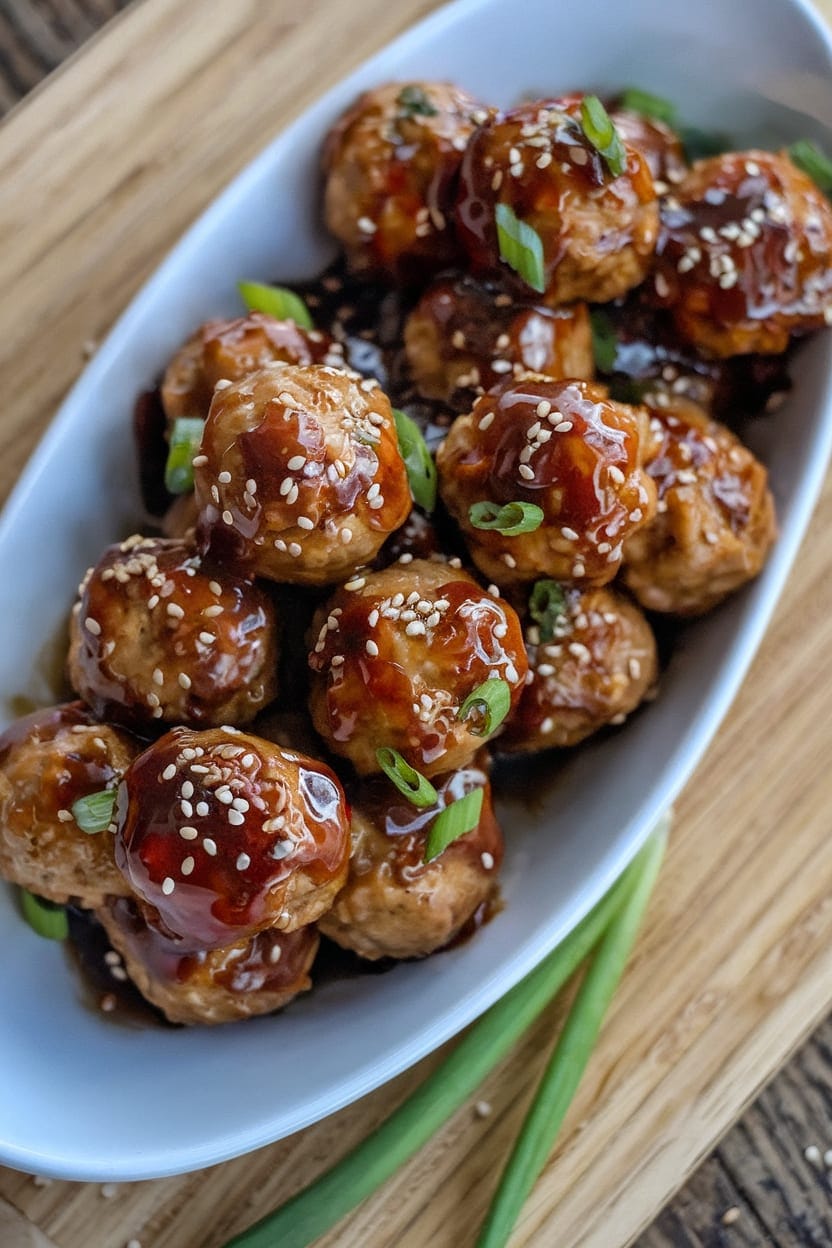 Sticky Asian Glazed Meatballs