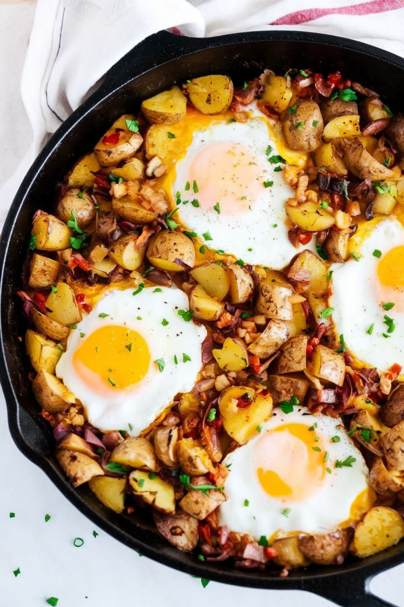 Skillet Potato and Egg Hash