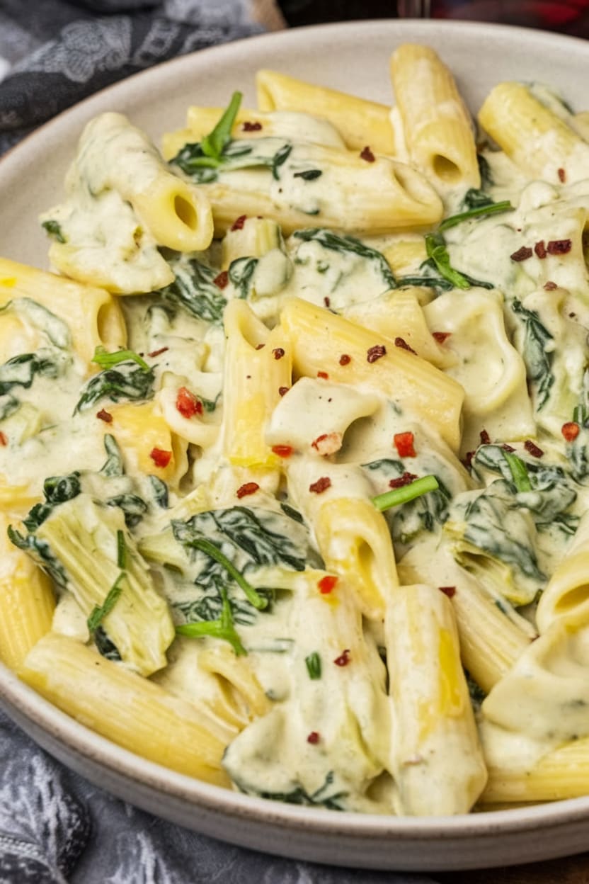 Spinach and Artichoke Pasta