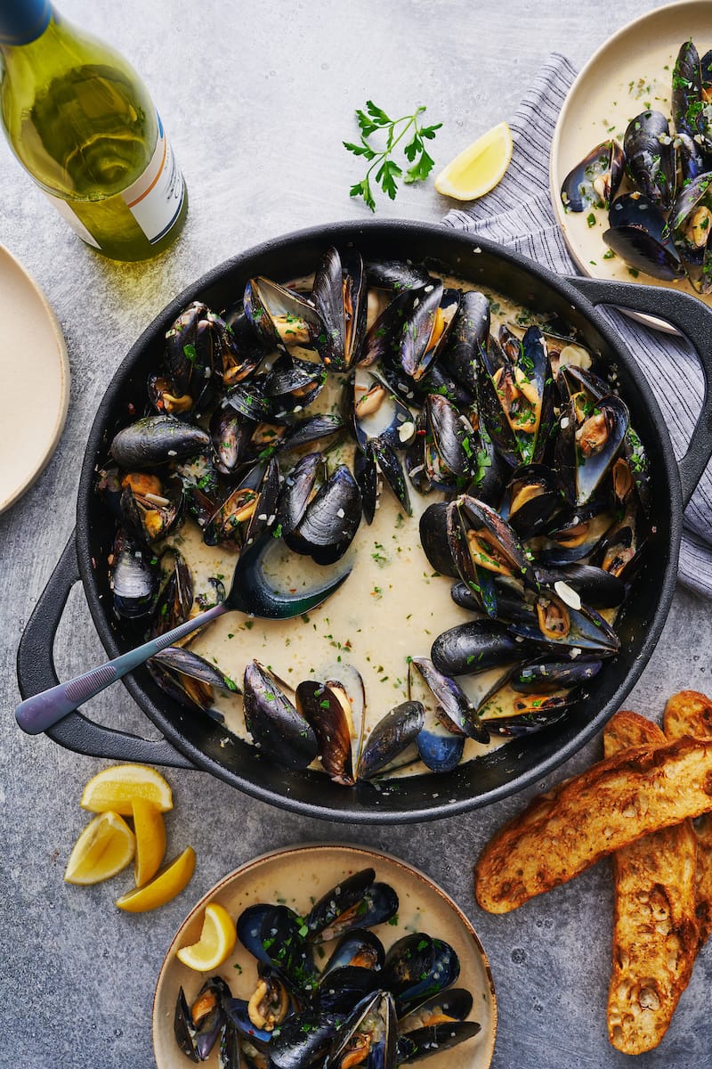 Mussels in White Wine Sauce Recipe