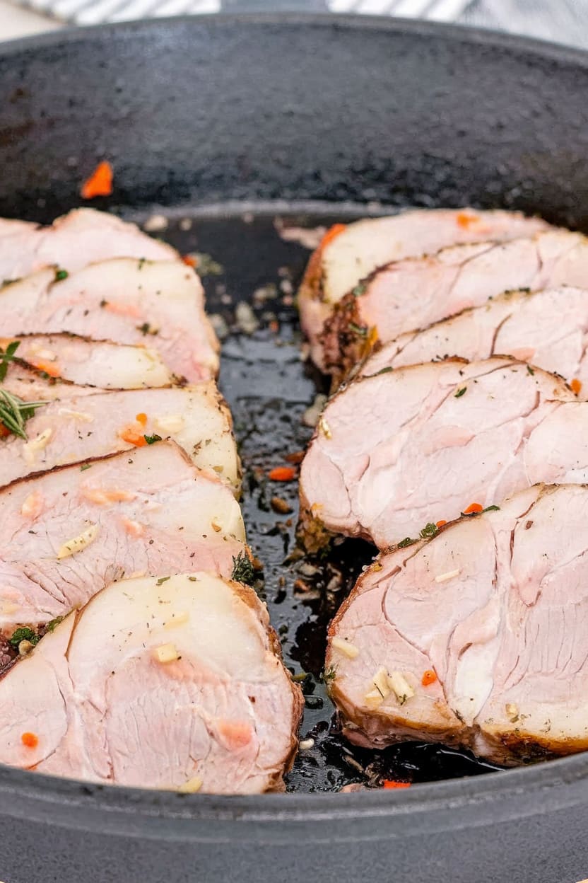 One-Skillet Herb Crusted Pork Tenderloin