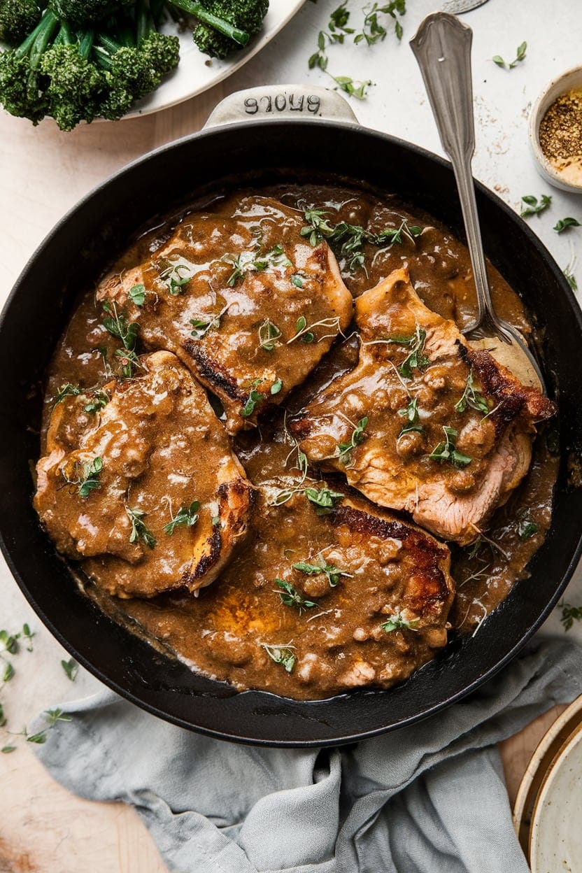 Smothered Pork Chops and Gravy