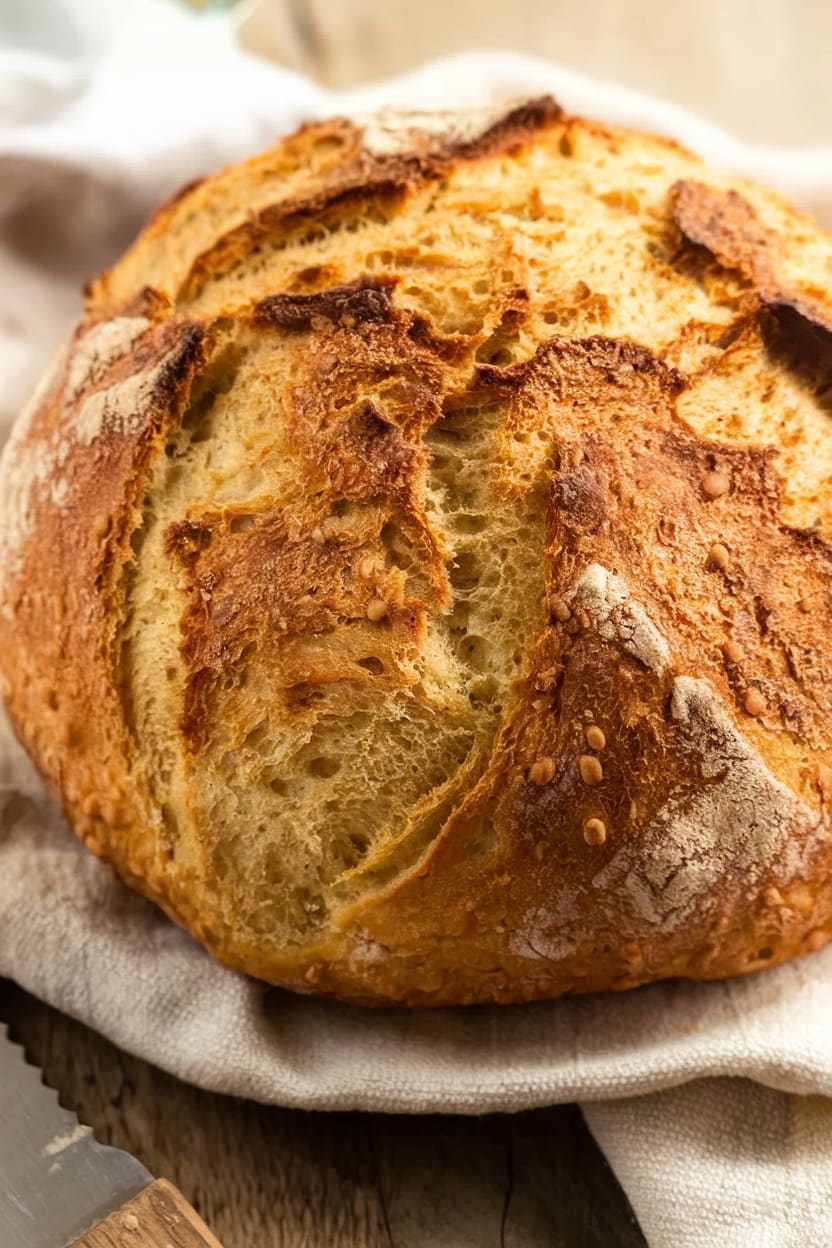 No-Knead Crusty Bread