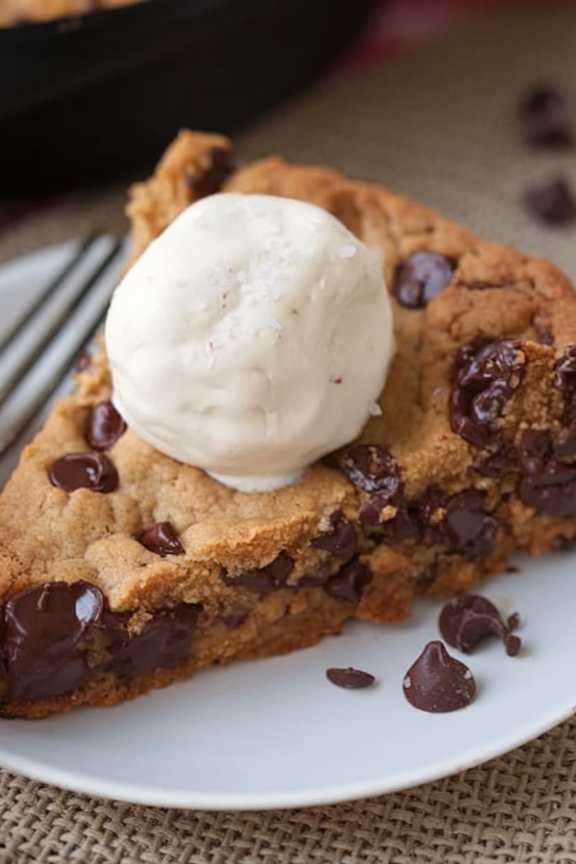 Skillet Chocolate Chip Cookie