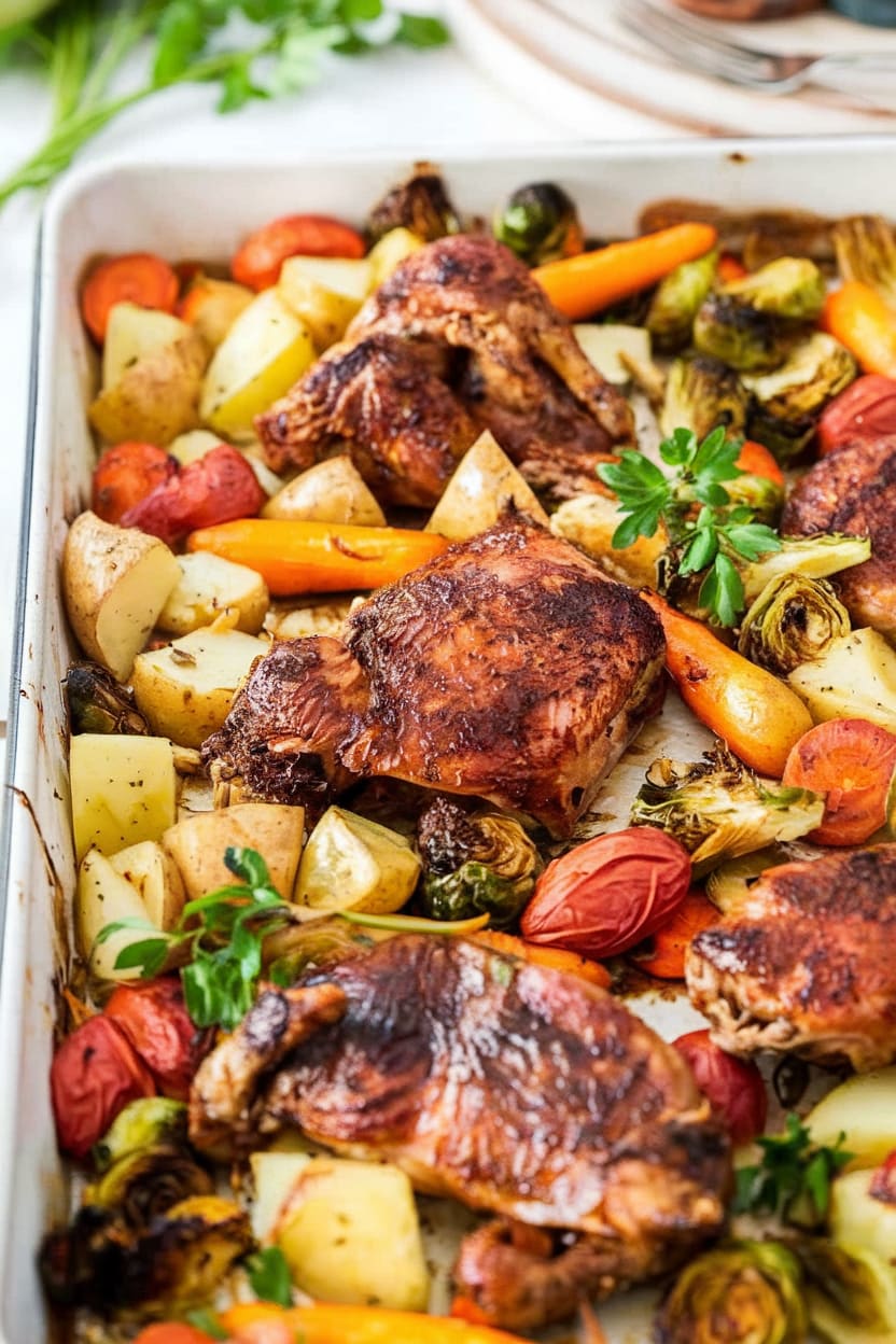 Sheet Pan Roast Chicken & Vegetables