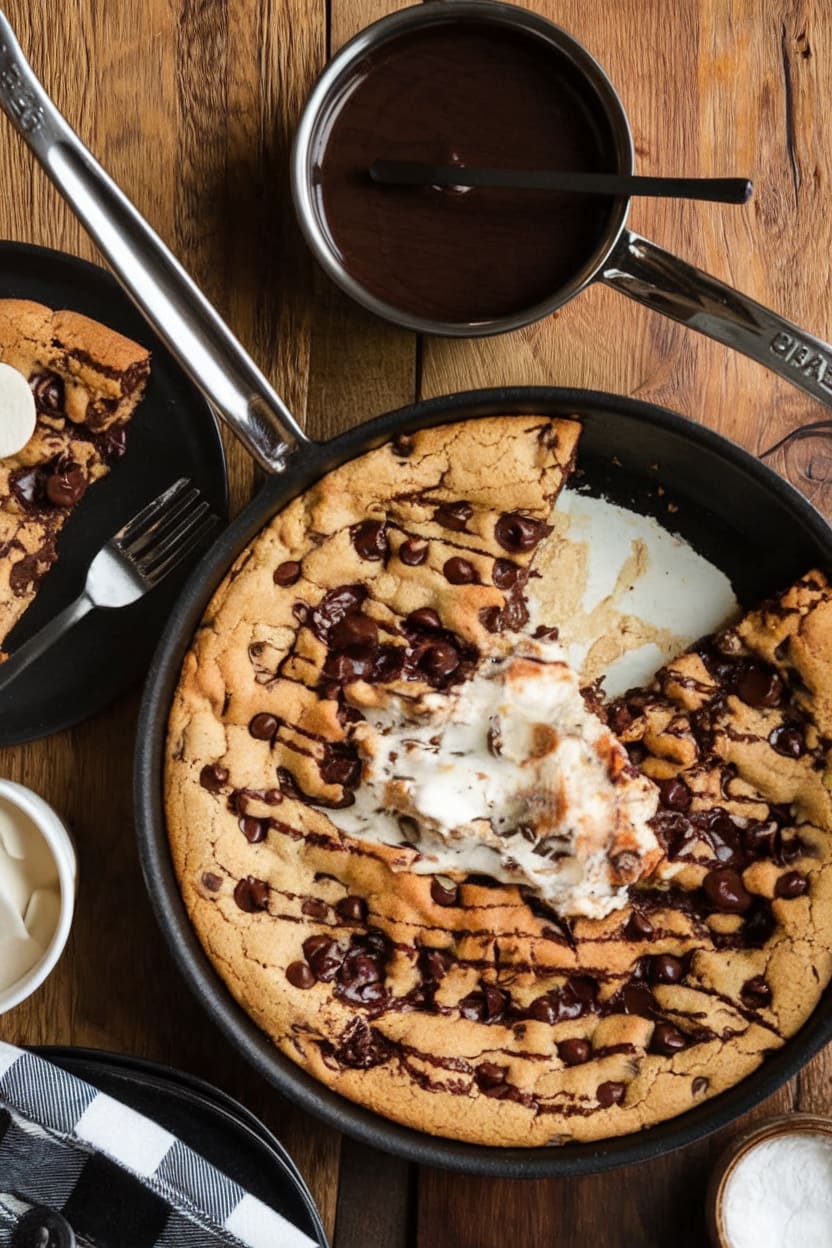 Skillet Chocolate Chip Cookie