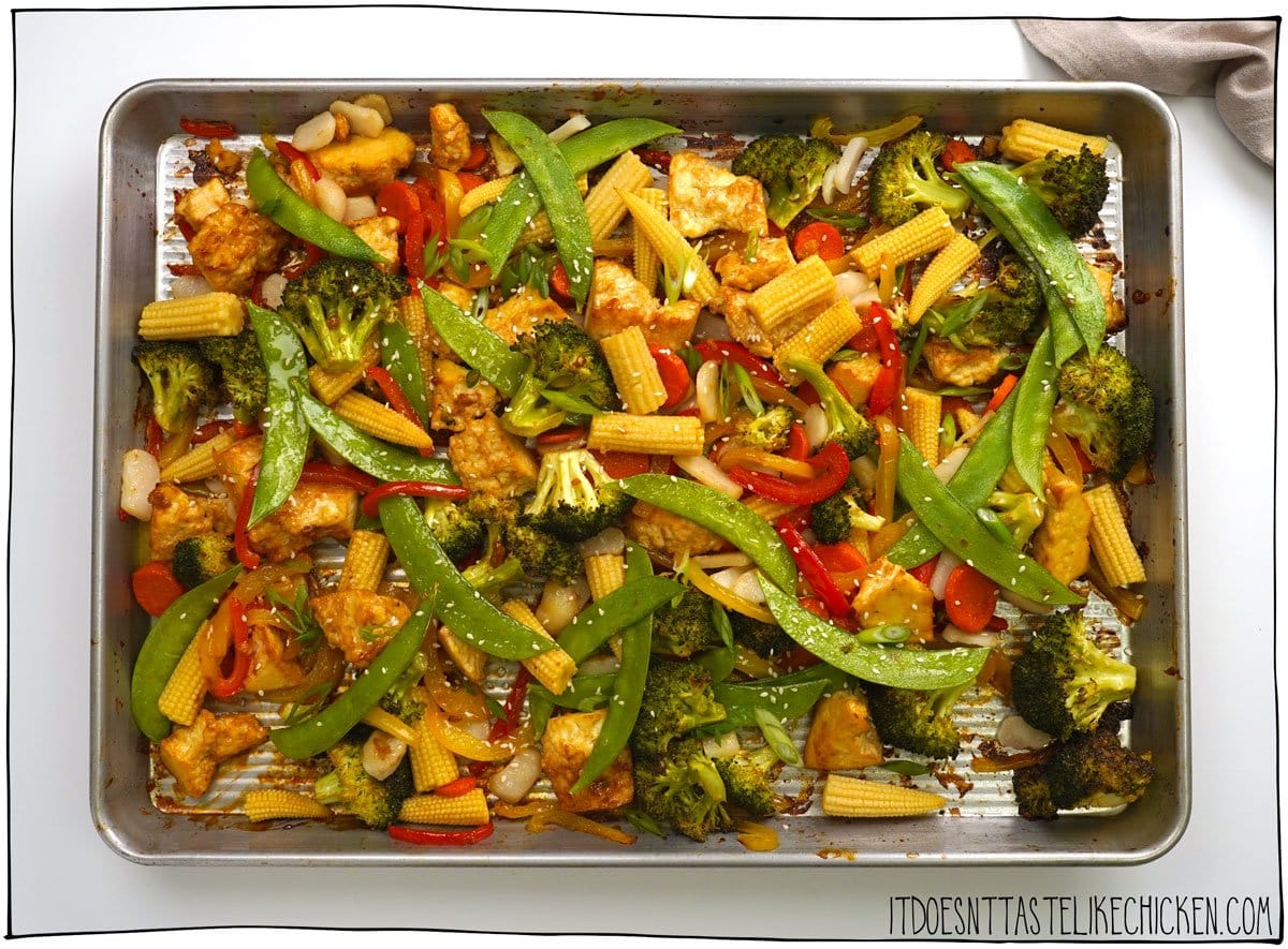 Sheet Pan Tofu and Veggie Stir-Fry Recipe