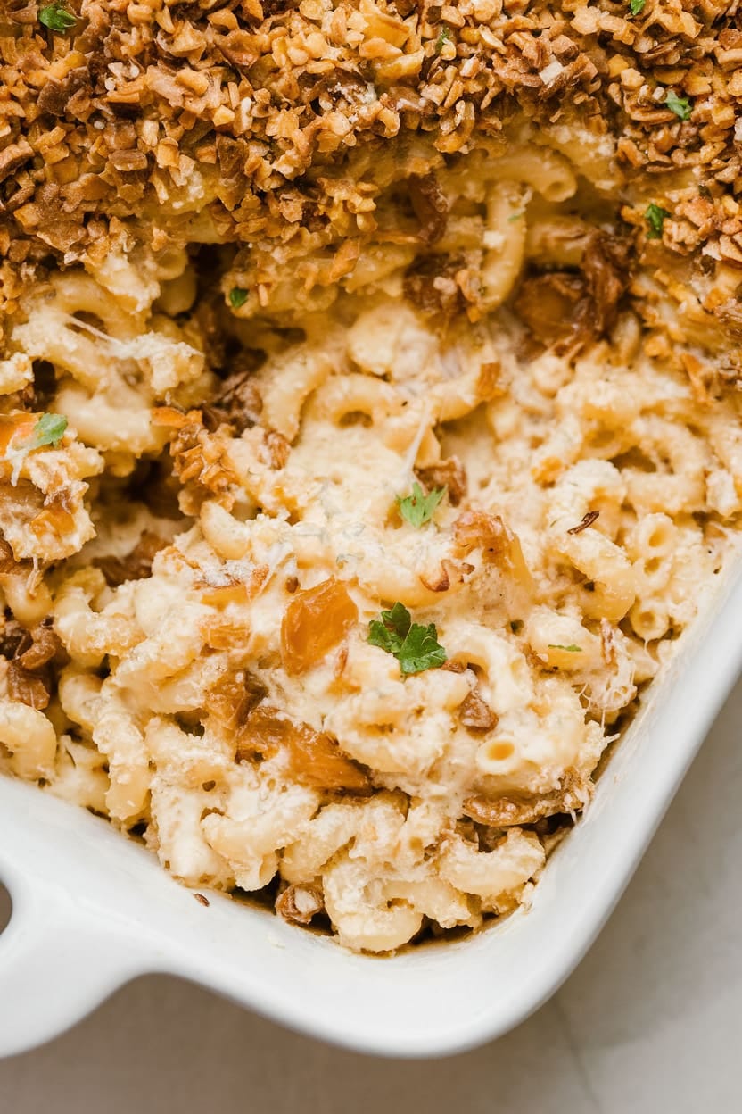 Gruyere Mac and Cheese with Caramelized Onions