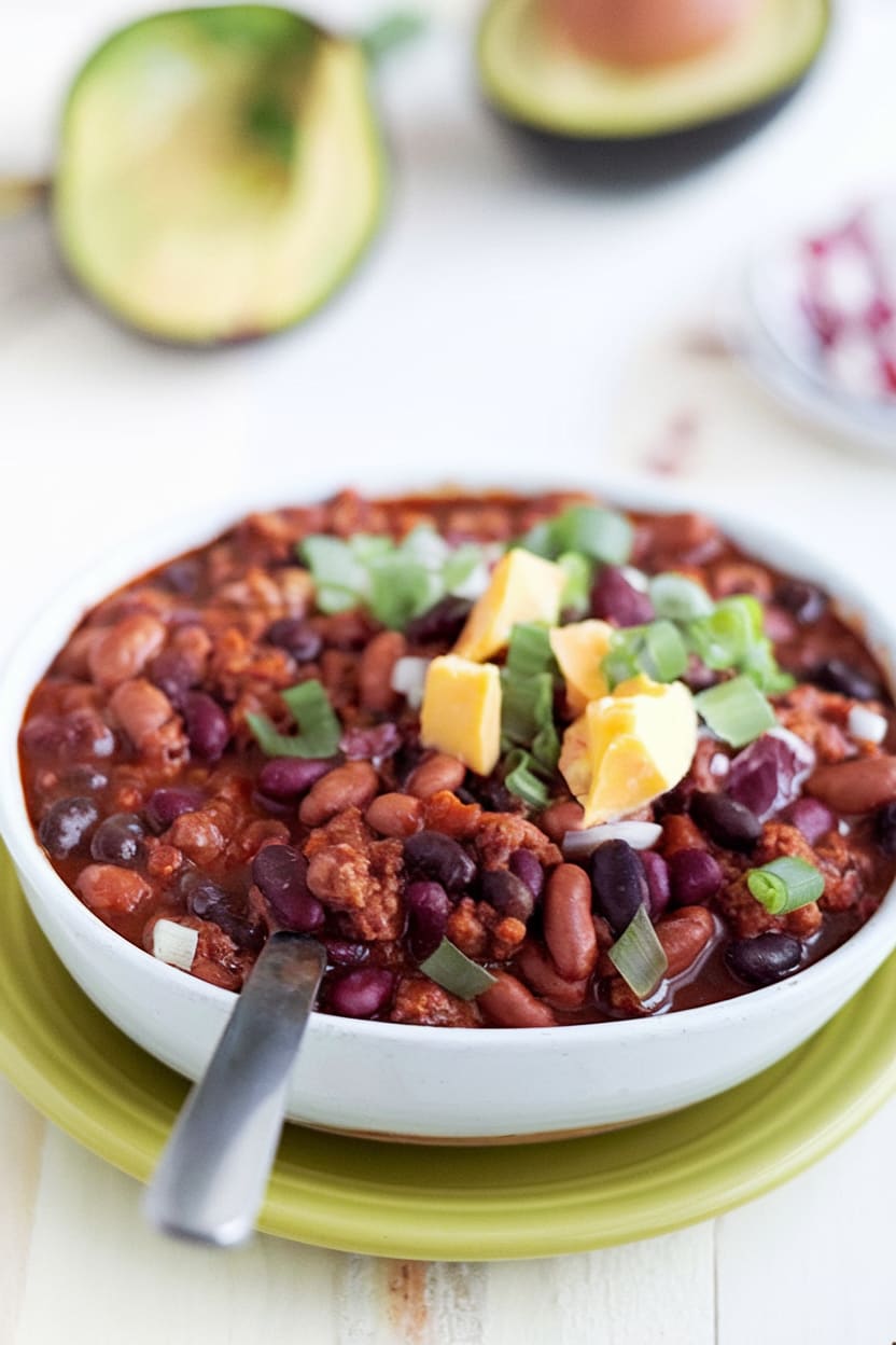 Slow Cooker Three Bean Chili