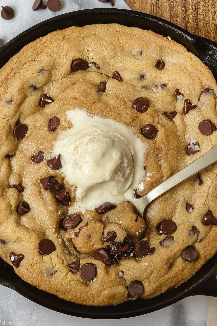 Skillet Chocolate Chip Cookie
