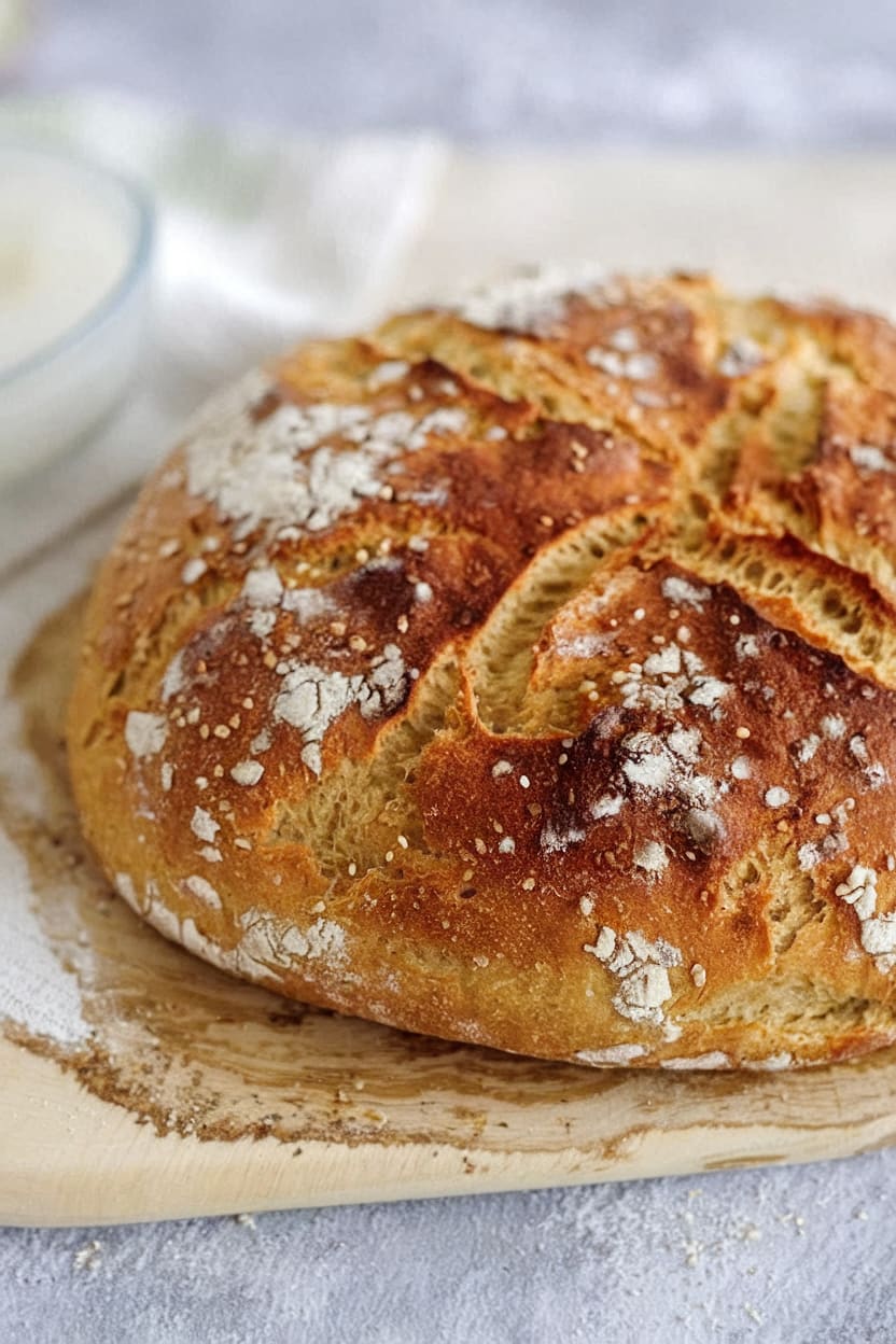 No-Knead Crusty Bread