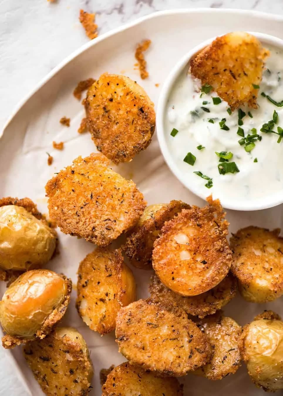 Crispy Parmesan Crusted Potatoes