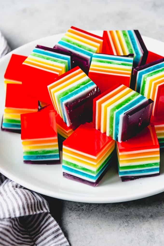 Layered Rainbow Jello