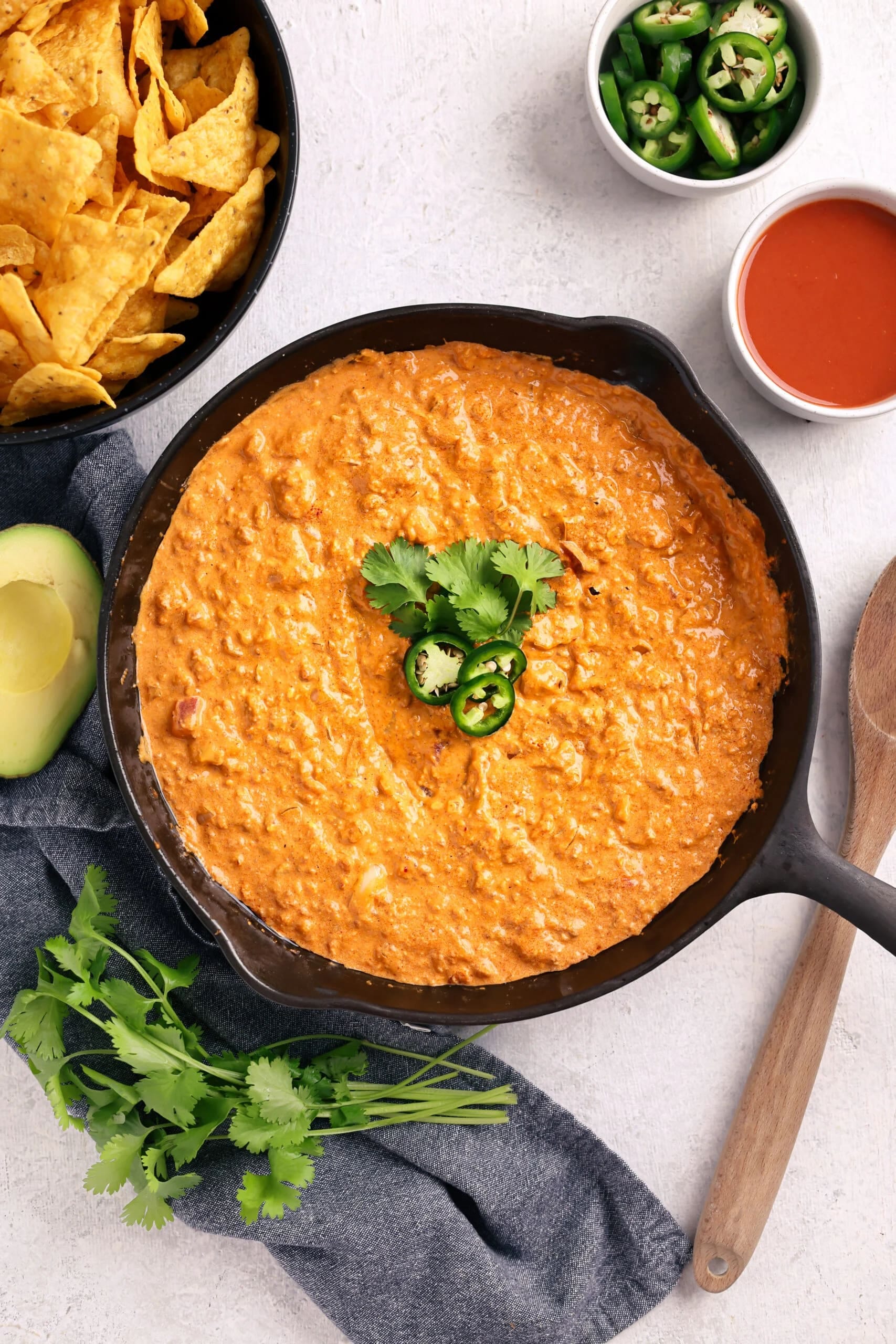 Easy Skillet Chorizo Cheese Dip