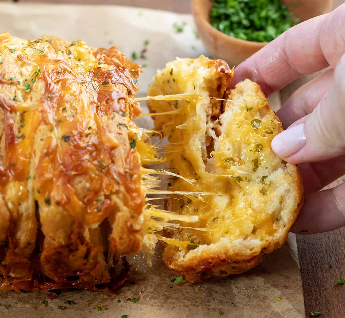 "Pull-Apart" Cheesy Garlic Bread