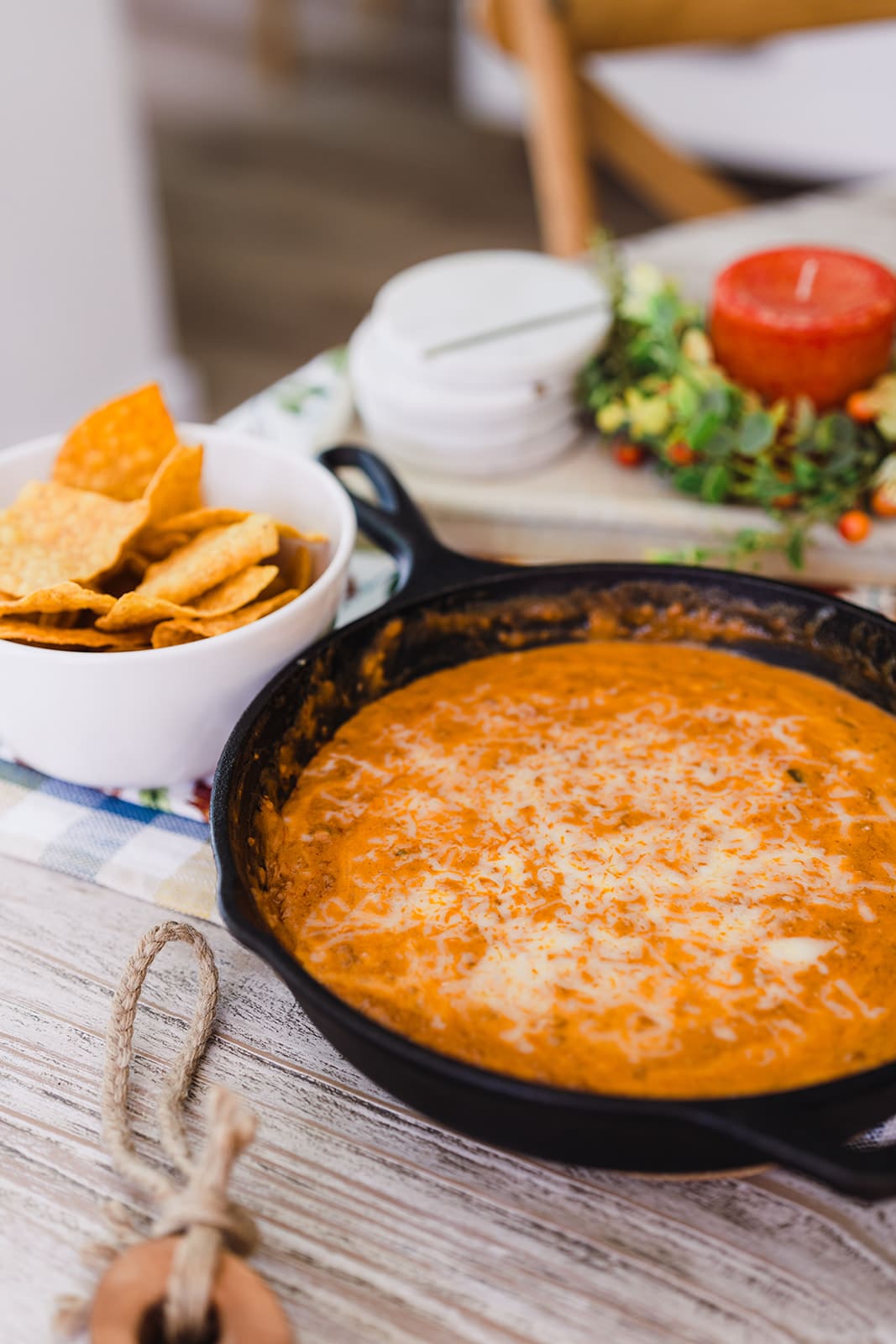 Easy Skillet Chorizo Cheese Dip