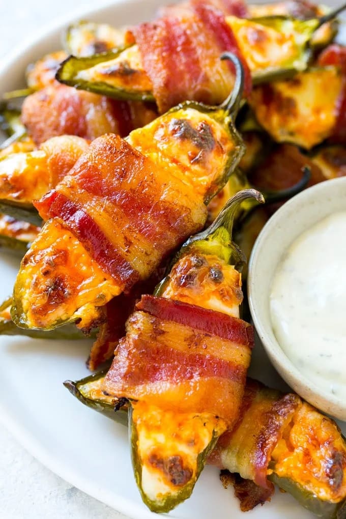 Bacon-Wrapped Jalapeño Poppers with Cream Cheese