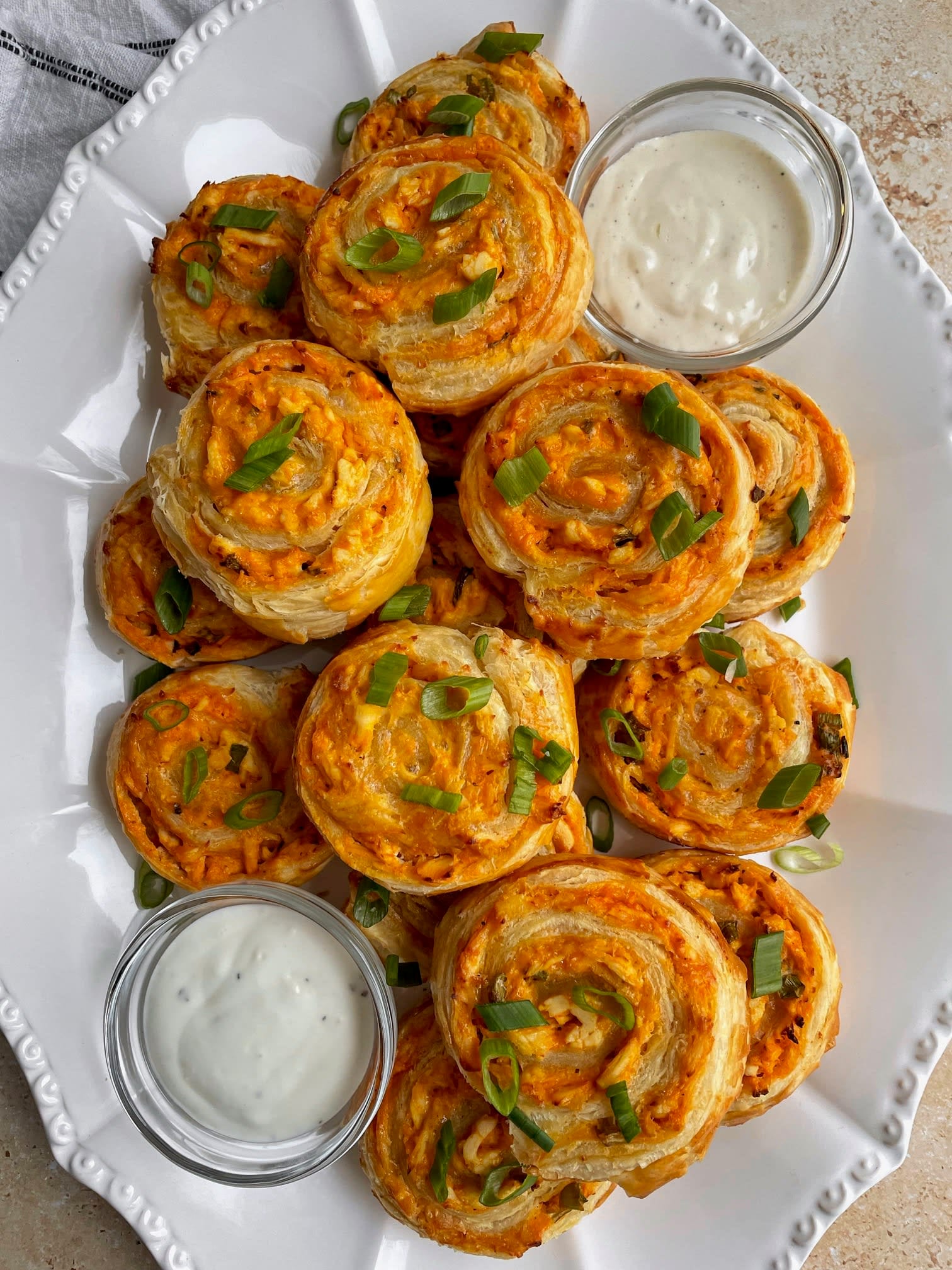Buffalo Chicken Pinwheels