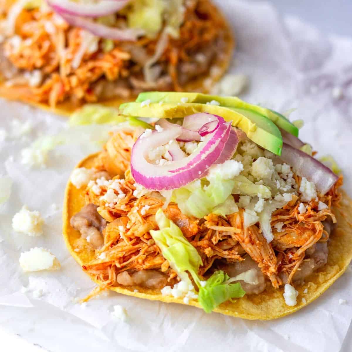 Chicken Tinga Tostadas