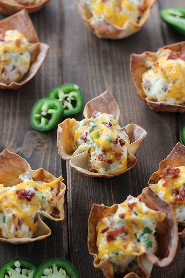 Jalapeño Popper Wonton Cups