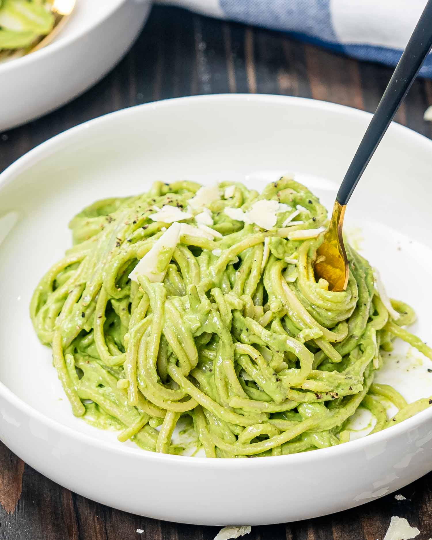 Creamy Avocado Spinach Pasta