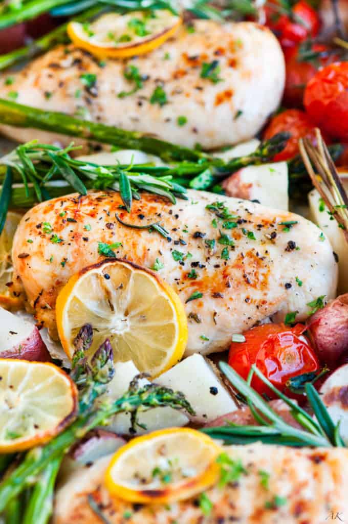 One Pan Lemon Herb Chicken and Vegetables