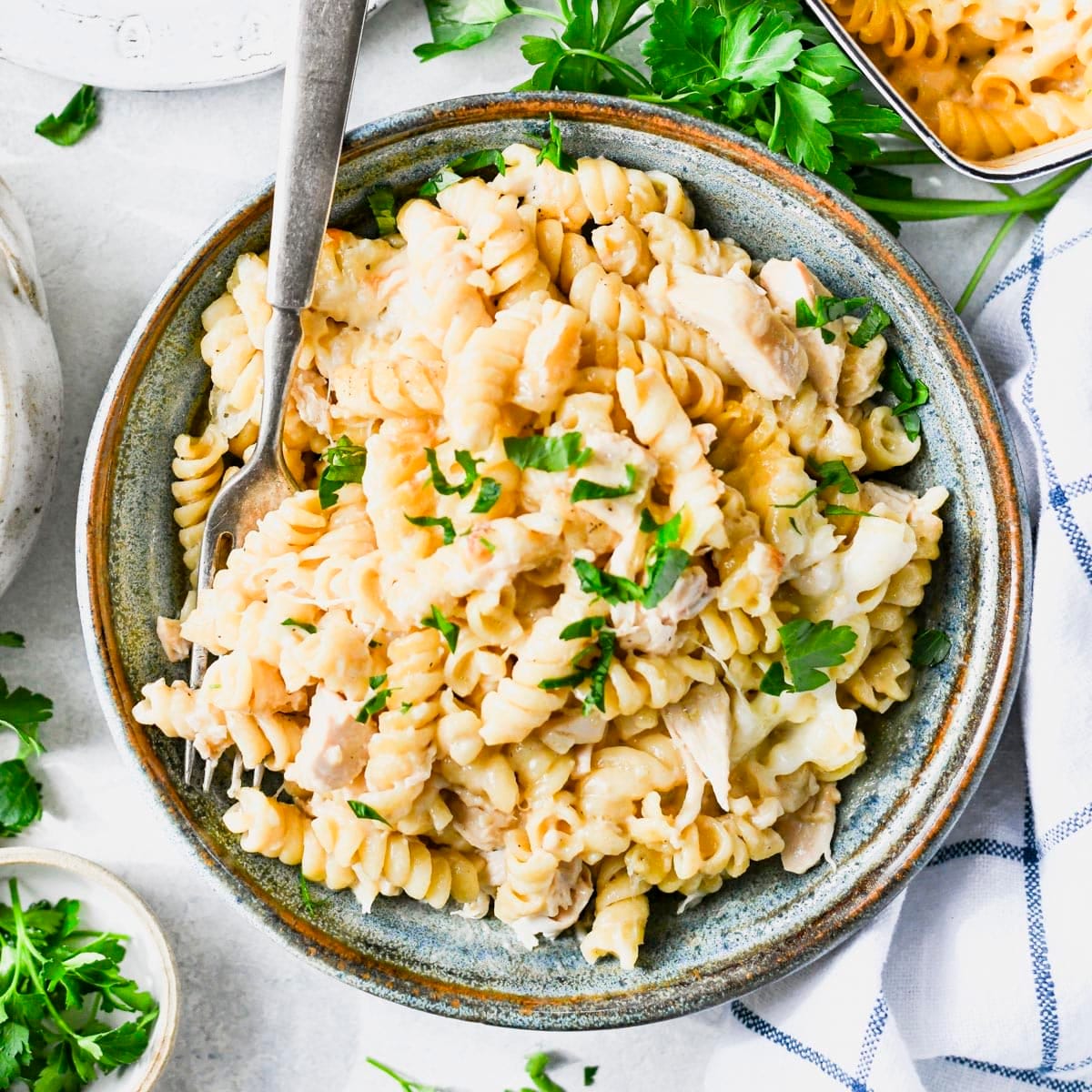 Dump-and-Bake Alfredo Casserole