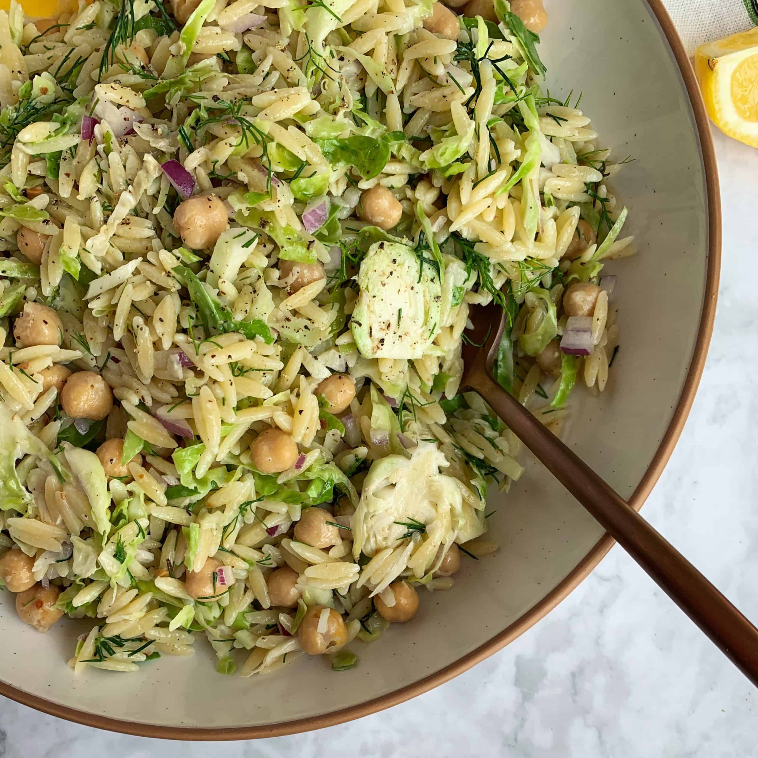 Lemon Dill Chickpea Orzo Salad
