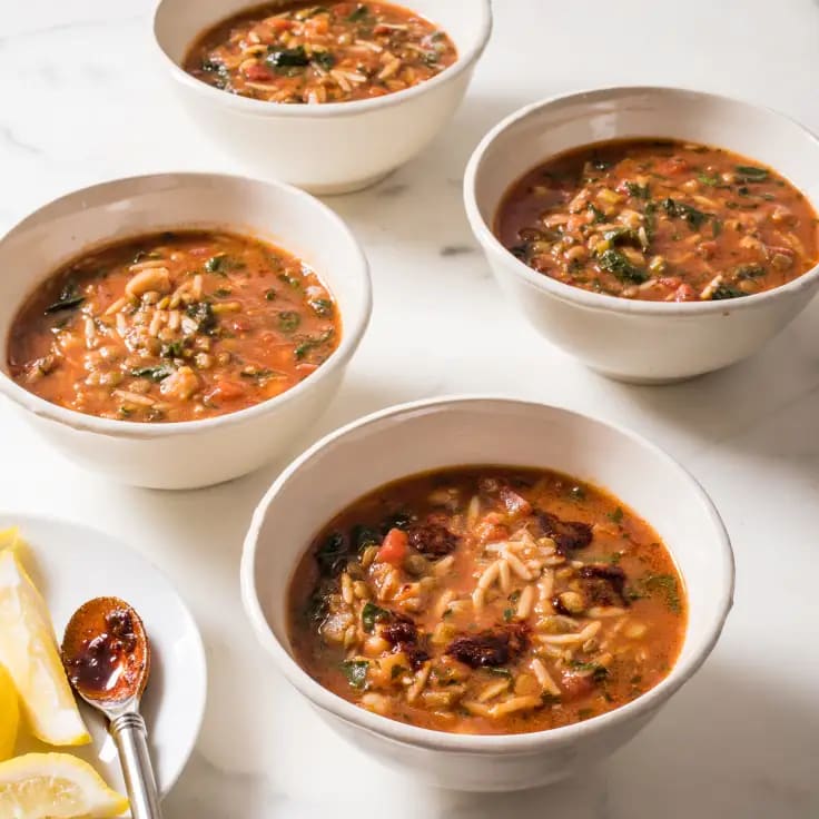 Moroccan Lentil and Chickpea Stew (Harira)
