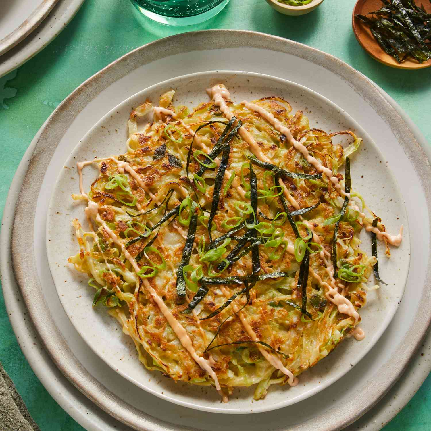 Crispy Cabbage Pancakes (Okonomiyaki)