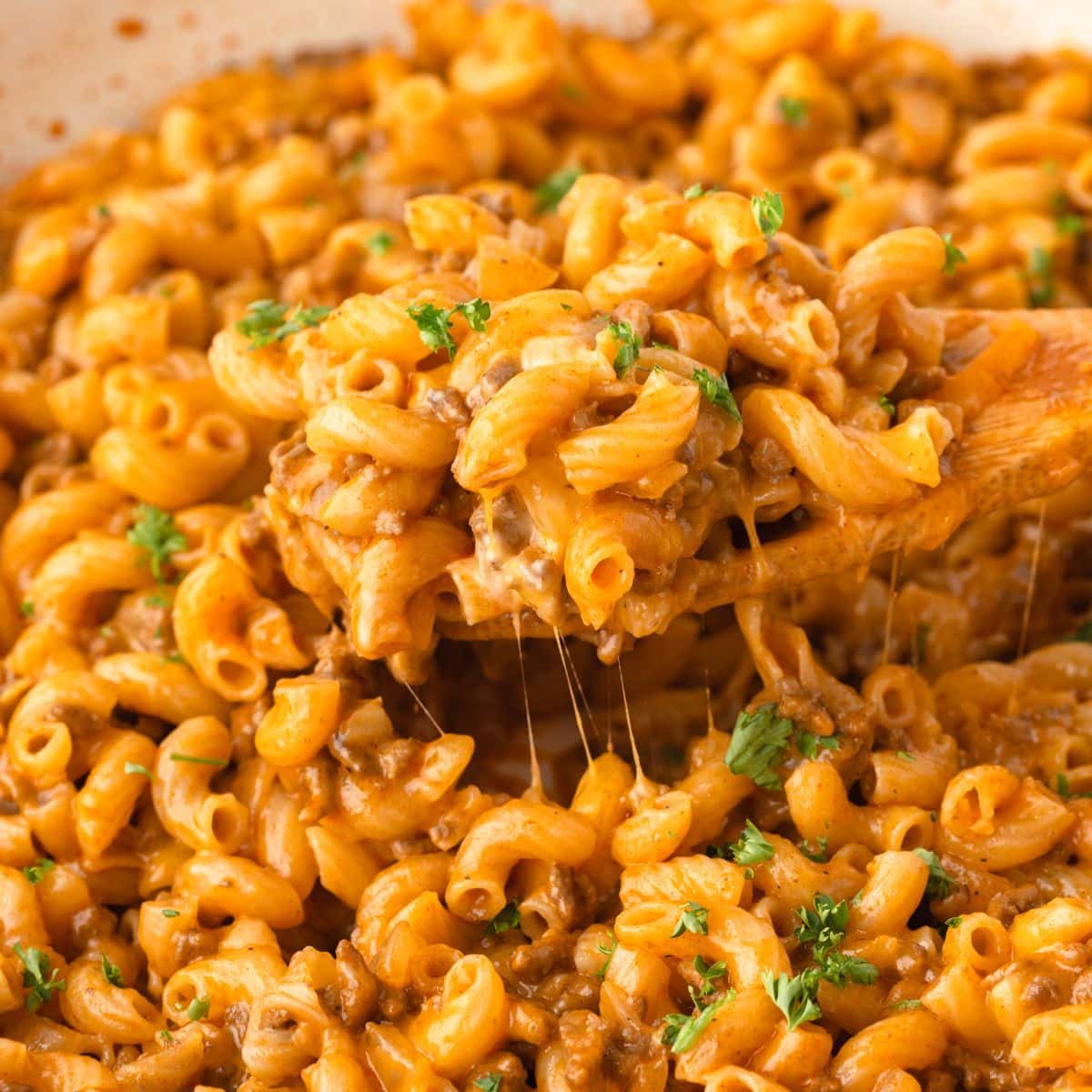 One-Pot Cheeseburger Pasta