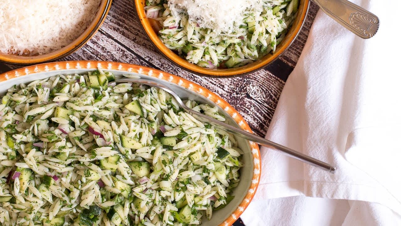 Lemon Dill Chickpea Orzo Salad