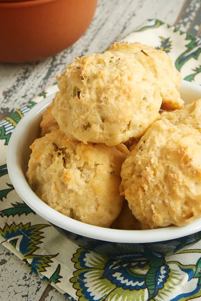 Sour Cream and Chive Drop Biscuits